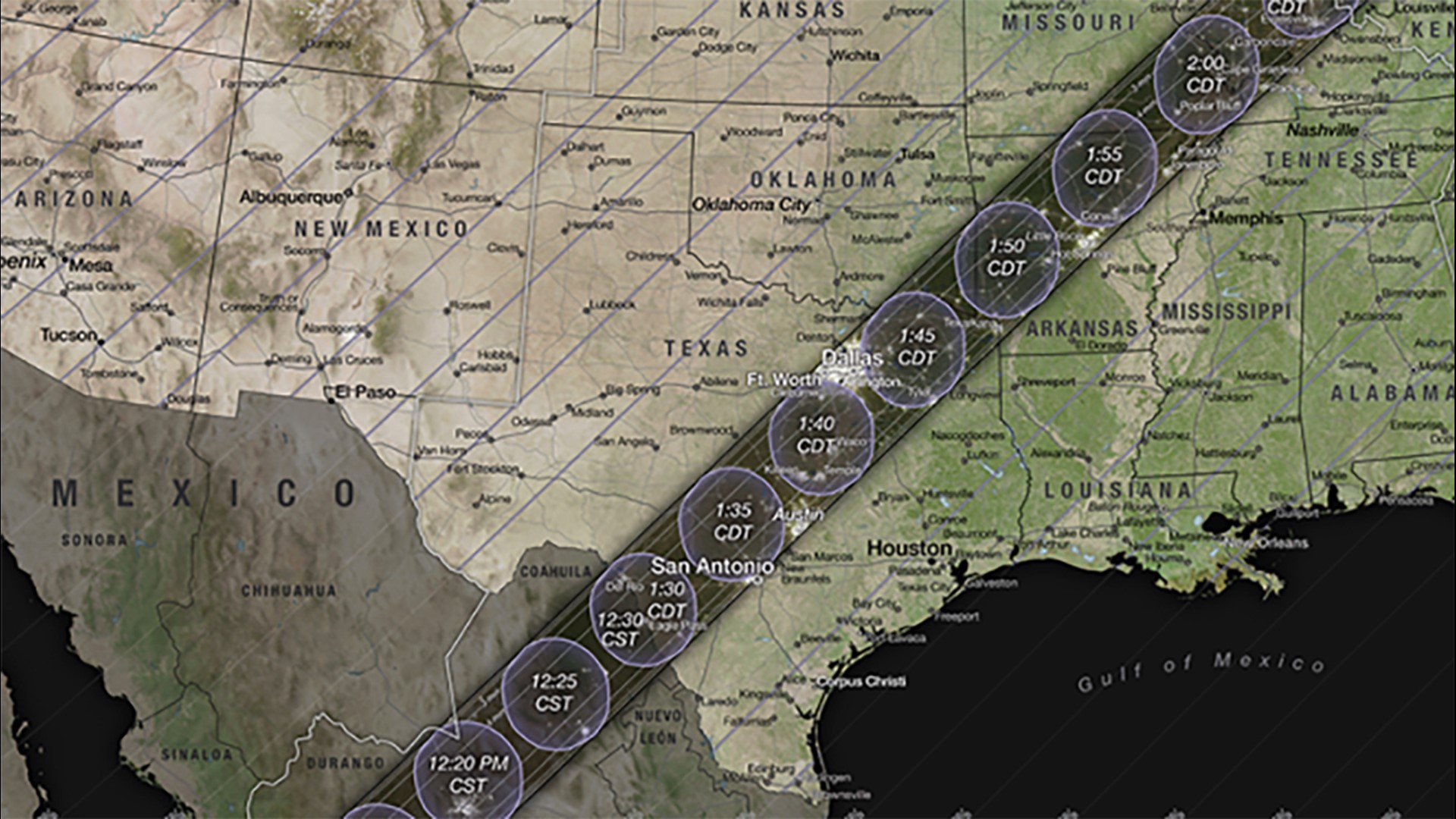 What is the best place to watch the 2025 solar eclipse in Texas