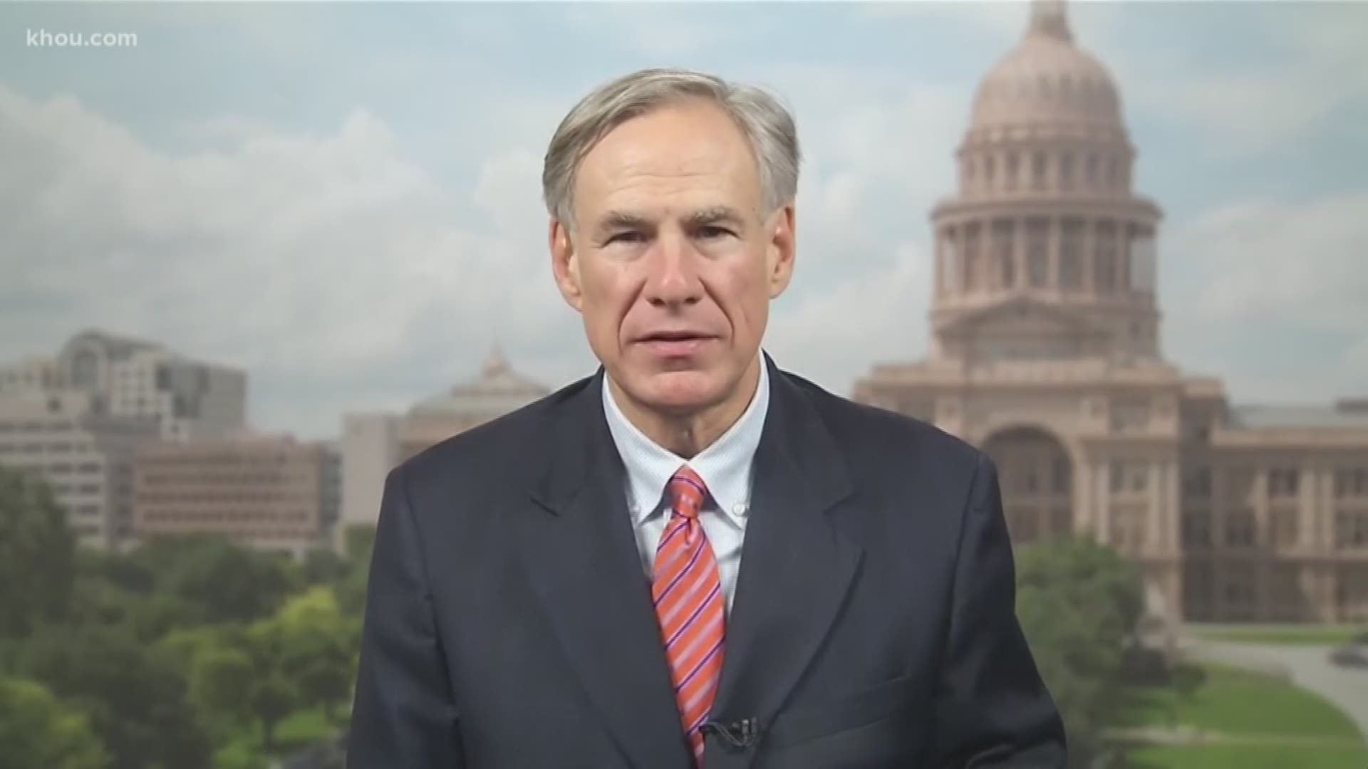 Gov. Greg Abbott joined KHOU11 for eight minutes Tuesday to discuss the state of preparedness for COVID-19.