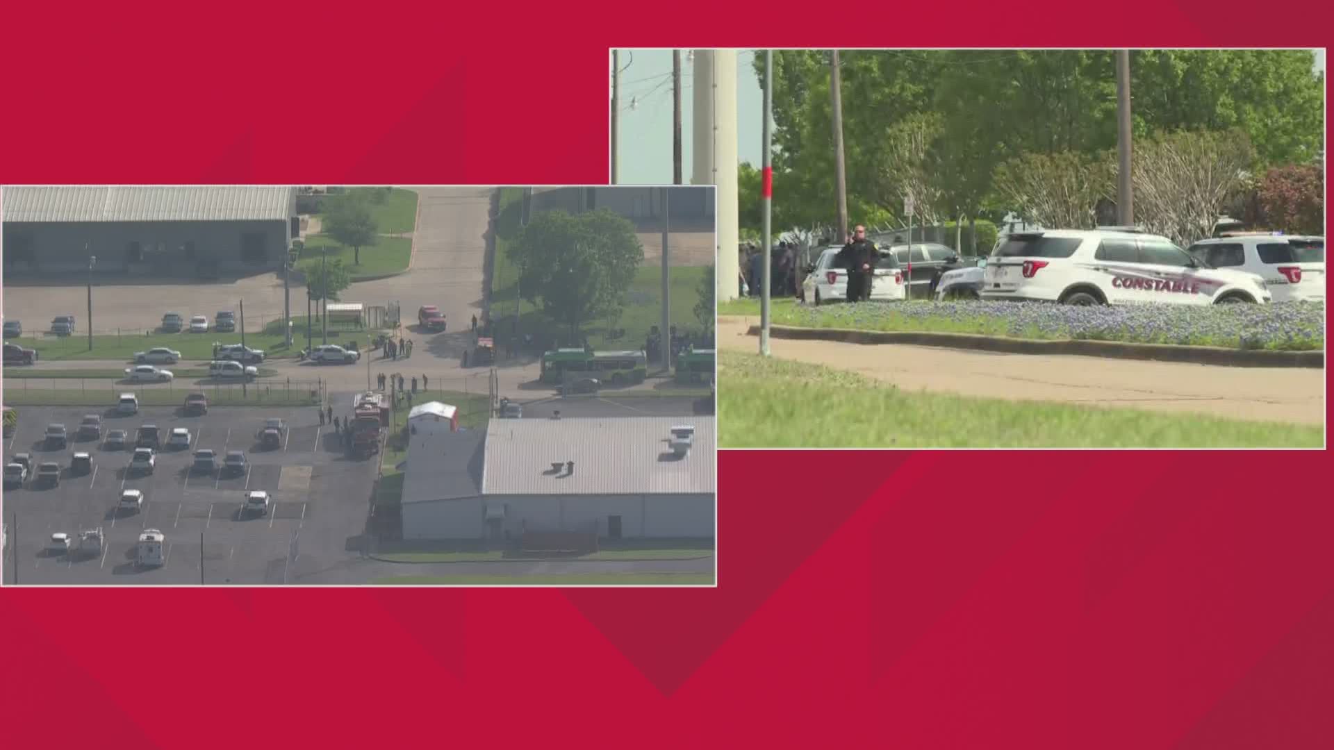 A DPS Trooper was shot in Grimes County in connection with the deadly shooting incident at a Bryan business.