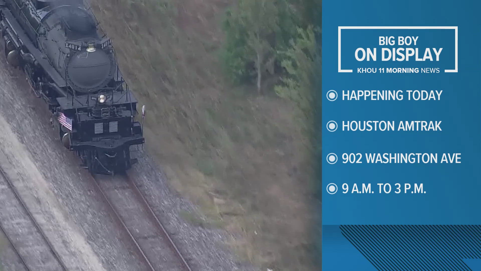 It's the largest operating steam locomotive in the world and will be on display Sunday.