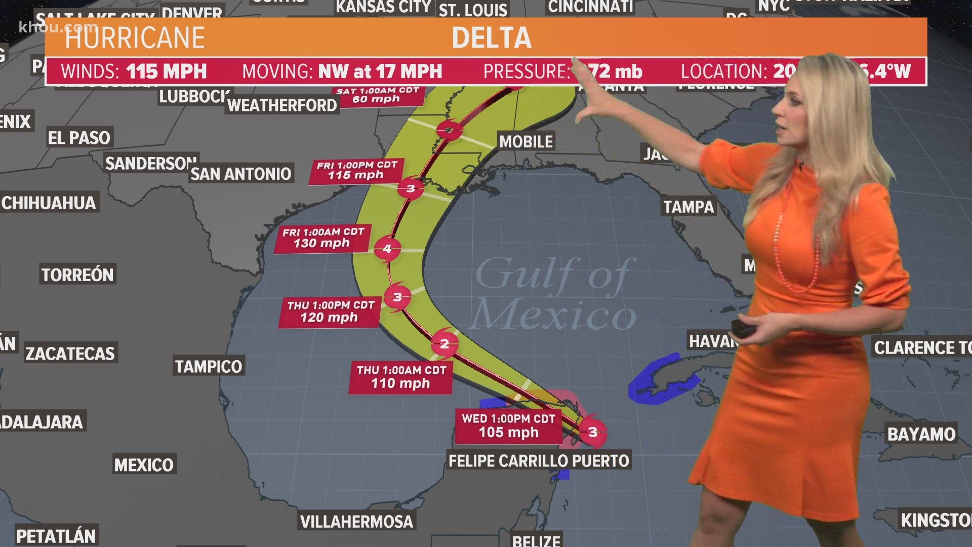 Expected landfall on Friday in Louisiana, says KHOU 11 Meteorologist Chita Craft