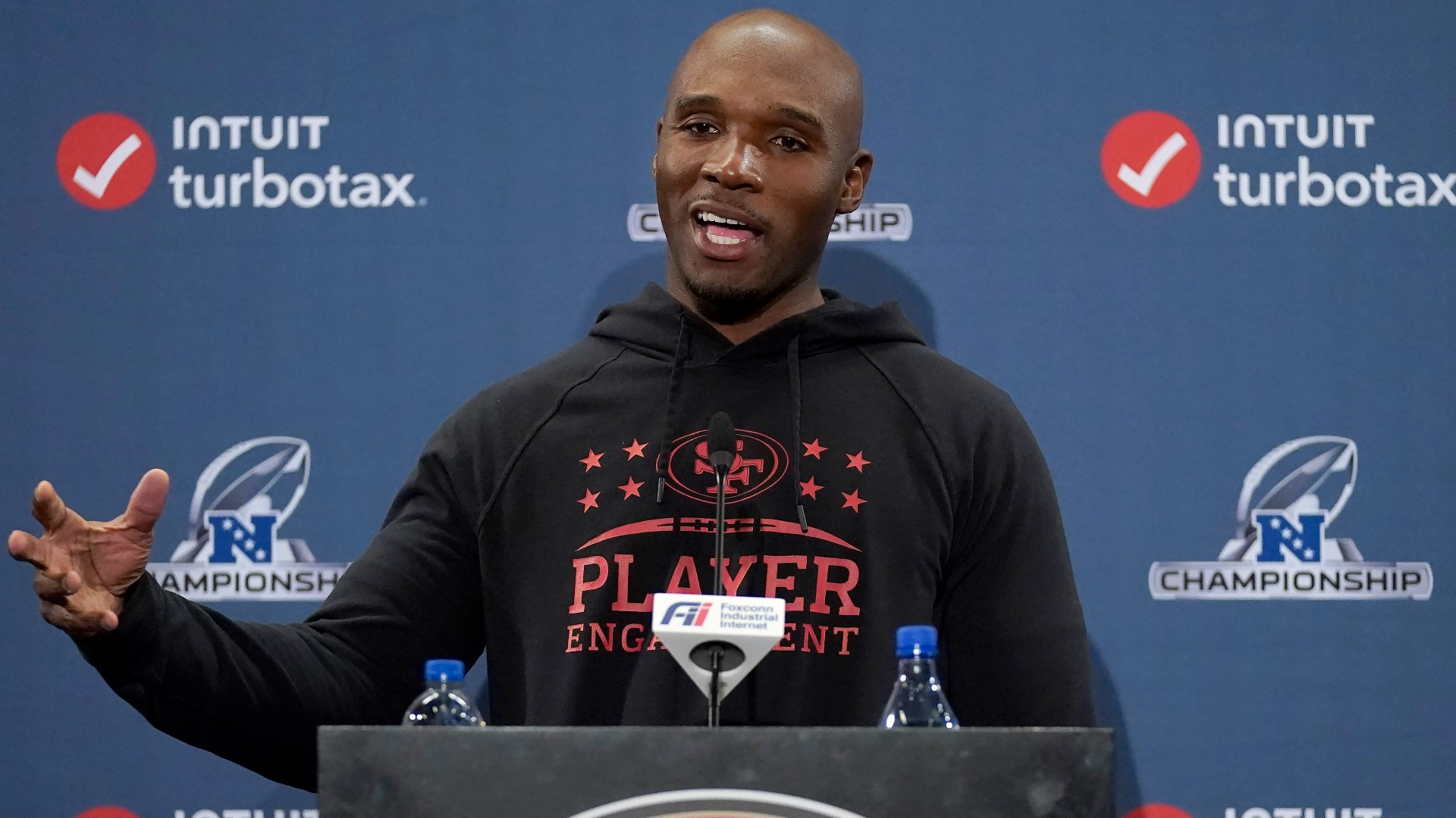 Former Texans linebacker and last year's San Francisco 49ers defensive coordinator DeMeco Ryans was officially made the franchise's sixth head coach on Wednesday.