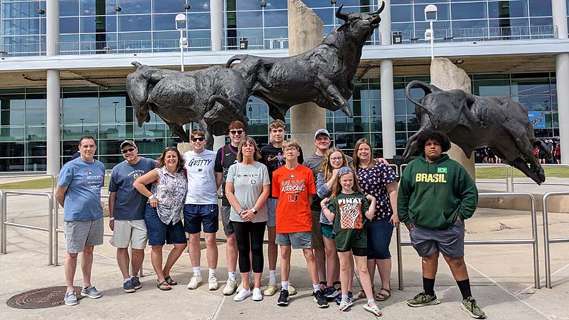 Three young basketball fans battling serious illnesses got to go to the championship game between UConn and San Diego State in Houston.