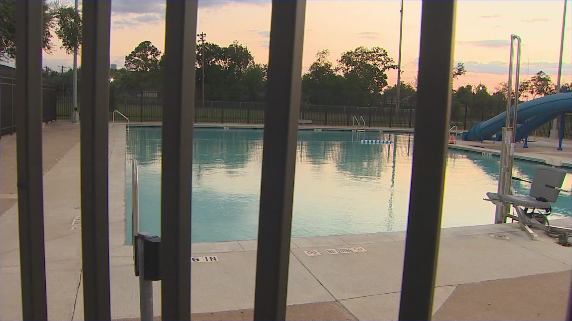 The pool had already been closed for the season.