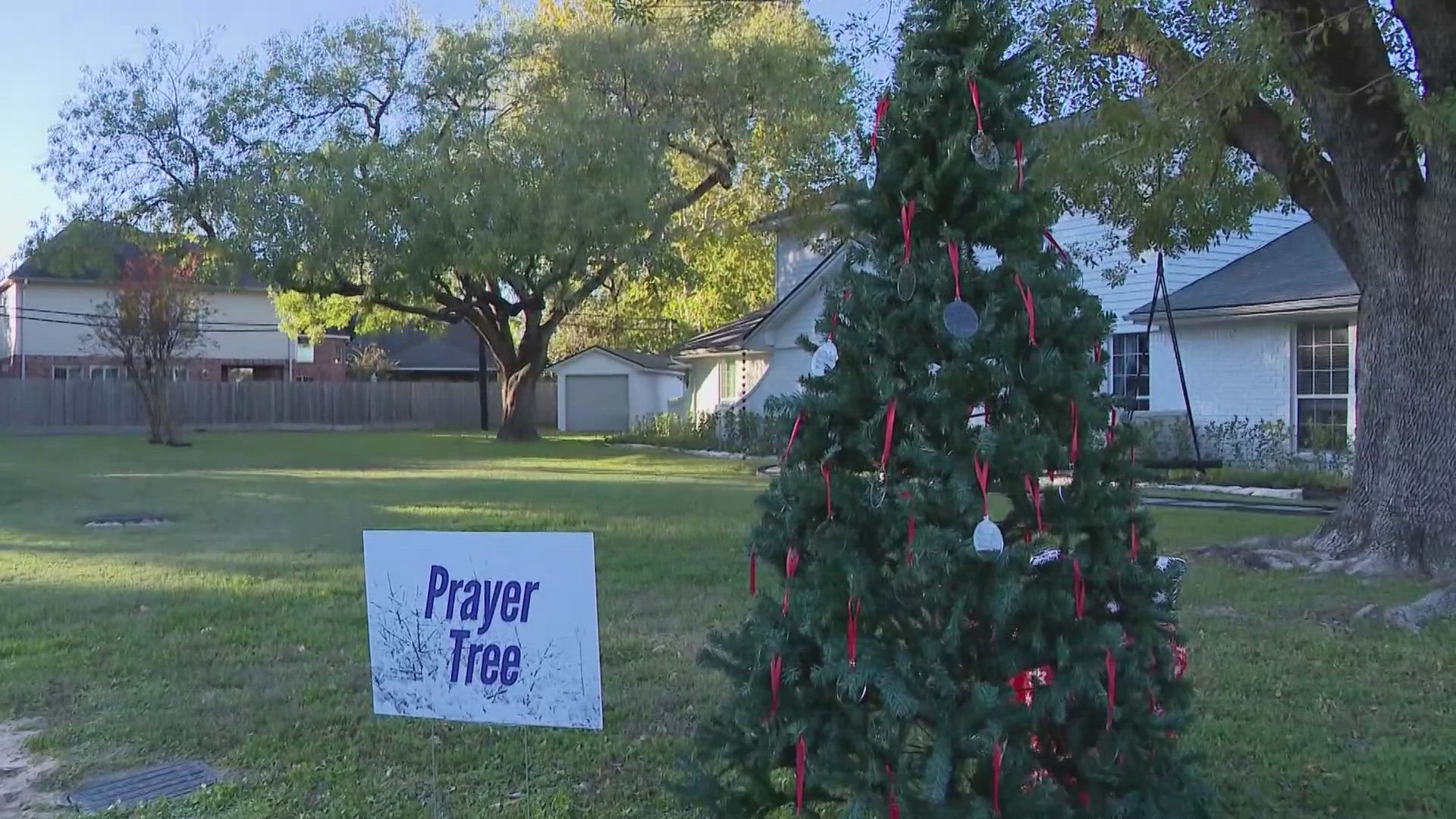 Ornaments placed on the prayer tree outside Jenny Leago's home paint a picture of what many are going through -- grief, loss, heartbreak, health issues and more.