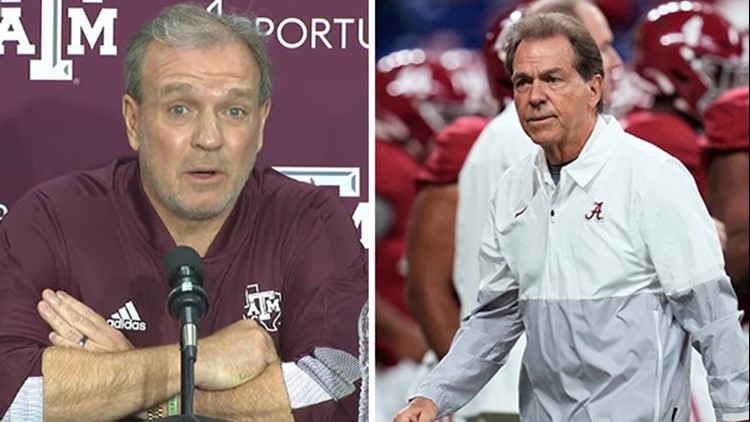 Aggies coach Jimbo Fisher fires back after Nick Saban complains that Texas A&M used NIL deals to 'buy players'