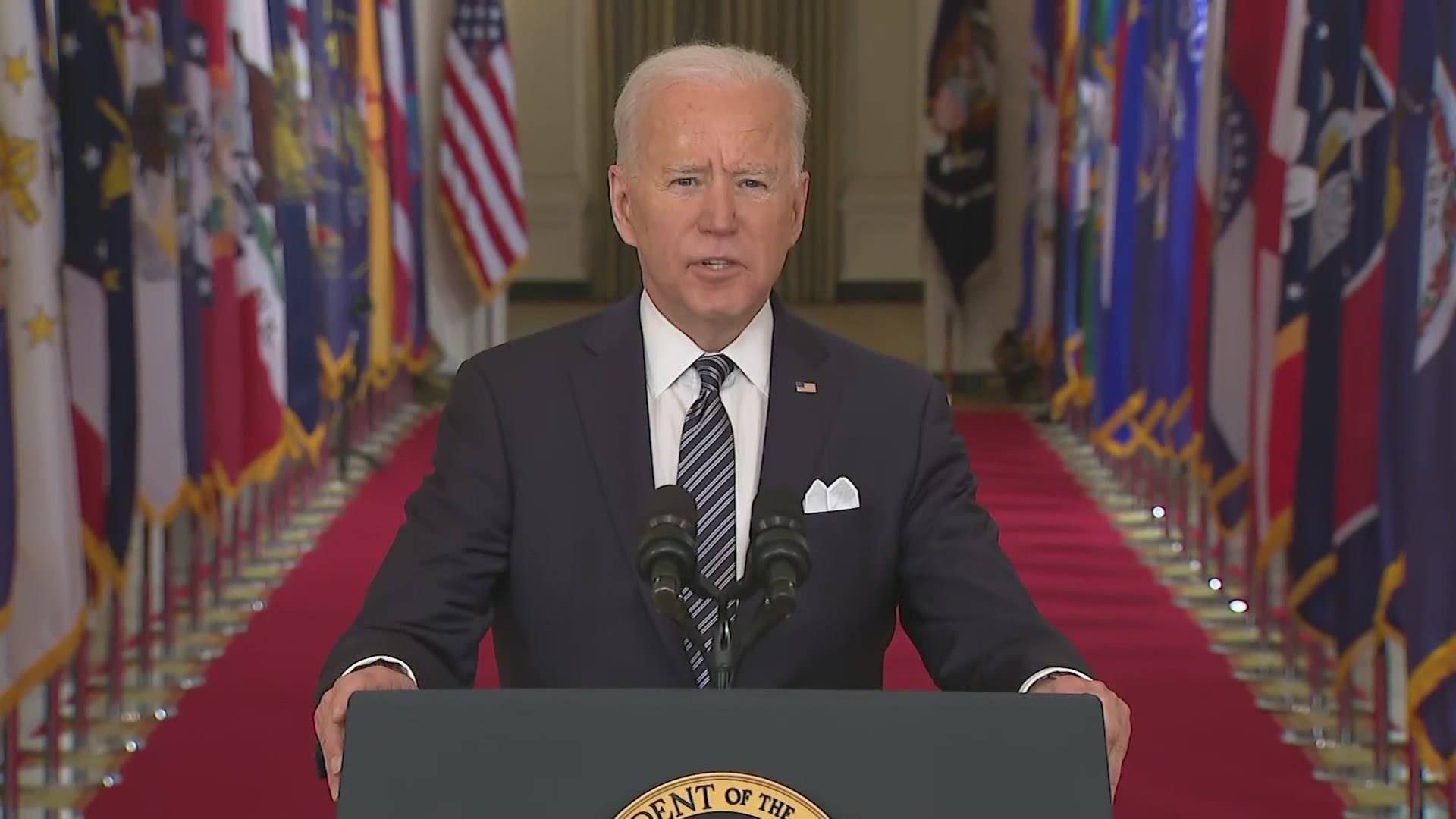 President Biden is aiming for at least small group gatherings by the Fourth of July.
