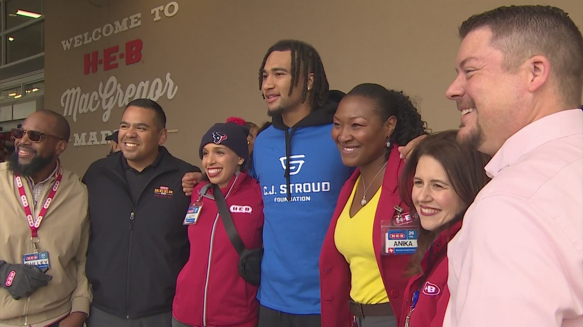 Houston Texans quarterback C.J. Stroud and his mother showed up to show love to the city.