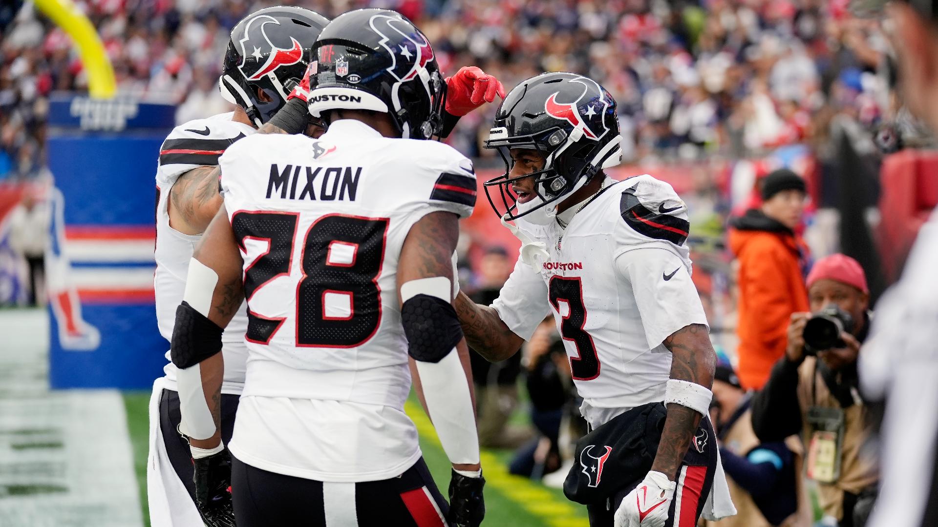 Houston topped New England 41-21 for their first-ever win in Foxborough.