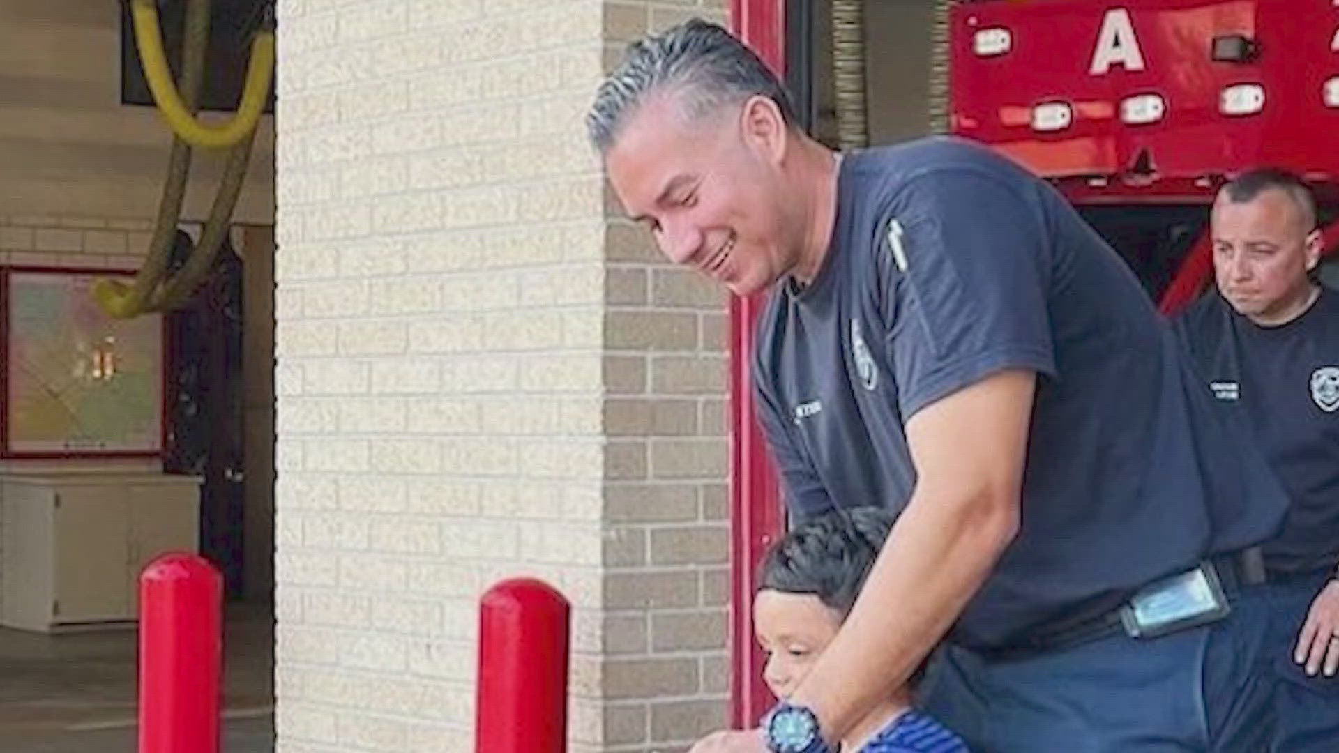 Garcia died after being injured during a fire early Wednesday morning and later died. On Friday, his fellow firefighters honored him.