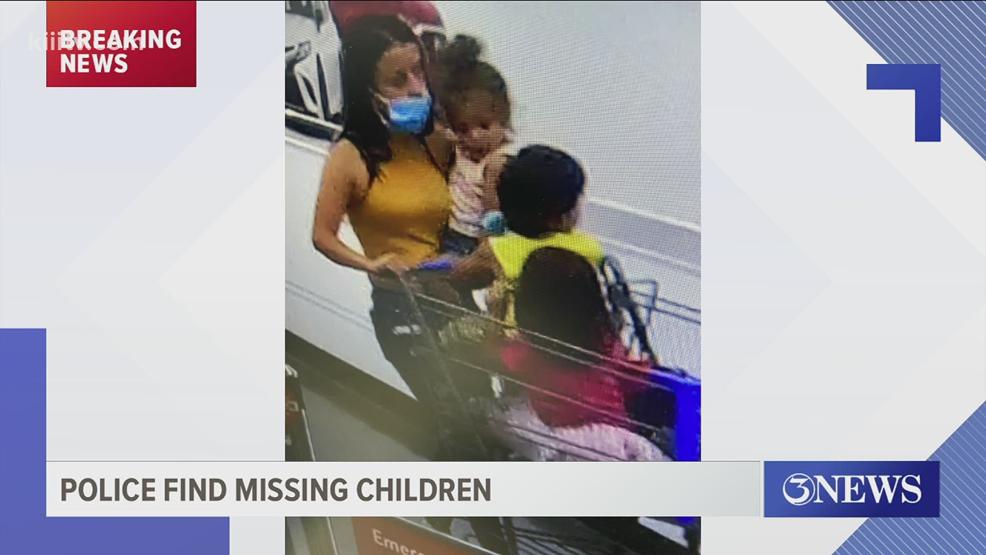 Police say the three children are safe and are in the process of being reunited with their Mother.