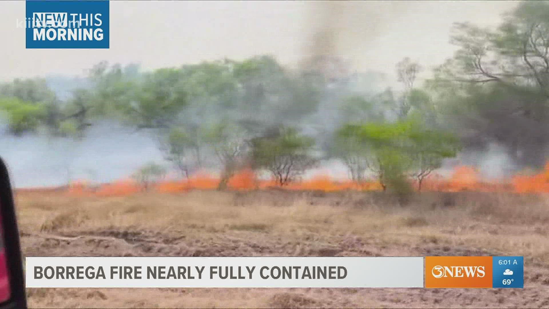 After burning over 50,000 acres, the Borrega fire has been reported as 98% contained.