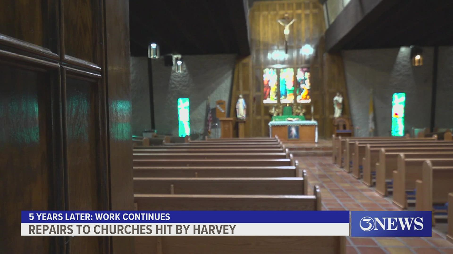 Even though it’s been 5 years, parishes and buildings within the Diocese of Corpus Christi continue to undergo work.