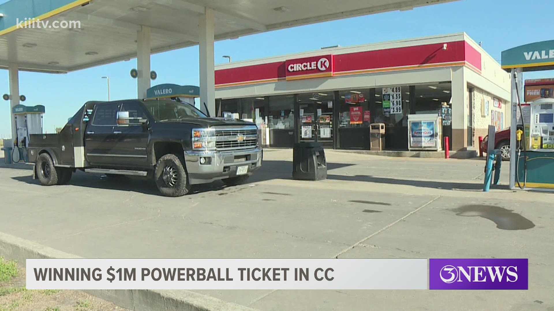 Texas Lottery says two tickets worth $1 million were sold in Texas, in Corpus Christi and in Waco.