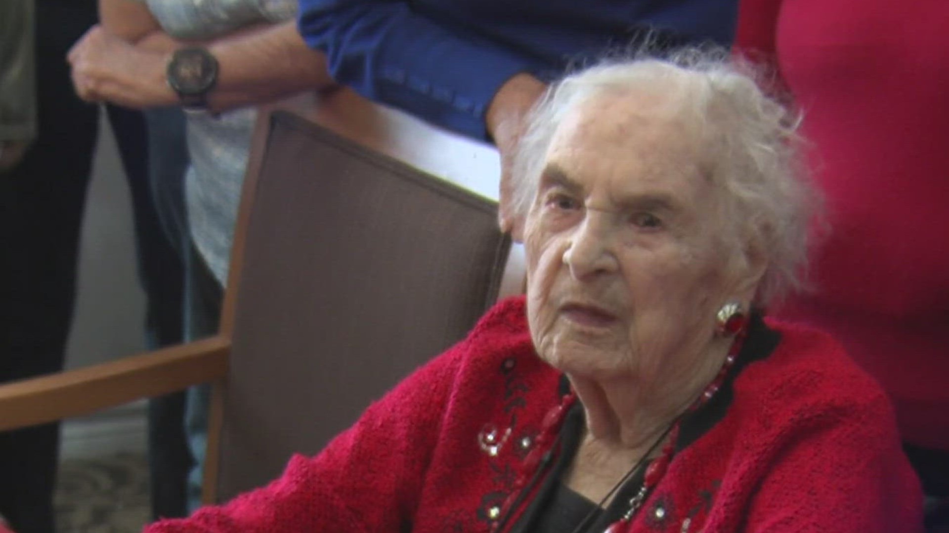 Elsie Hots celebrated her birthday with friends and family at the Waterford Assisted Living home.