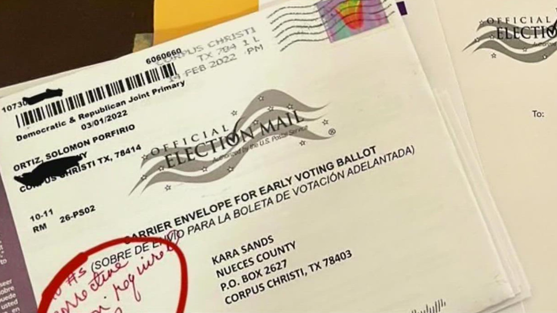 Former U.S Representative Solomon P Ortiz didn't receive his mail-in ballot back until the last day of early voting.