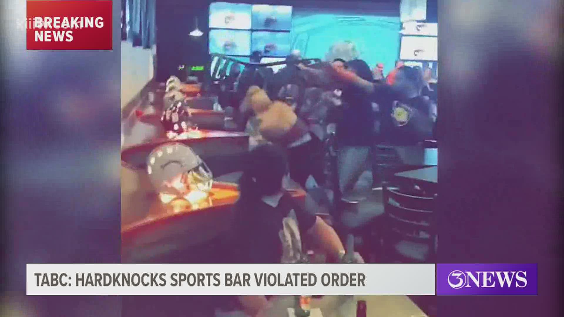TABC has suspended alcohol sales at HardKnocks Sports Lounge & Grill for 30 days.