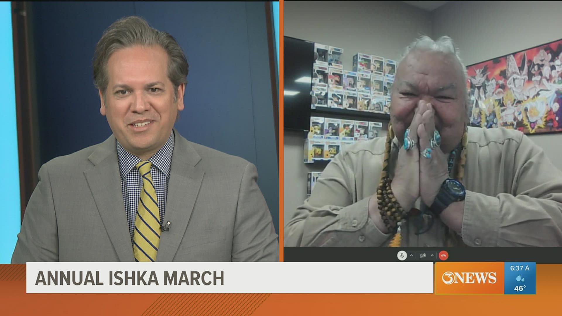 Larry 'Running Turtle' Salazar spoke with John-Thomas Kobos on First Edition about the upcoming Ishka March along the sacred grounds on Ennis Joslin.