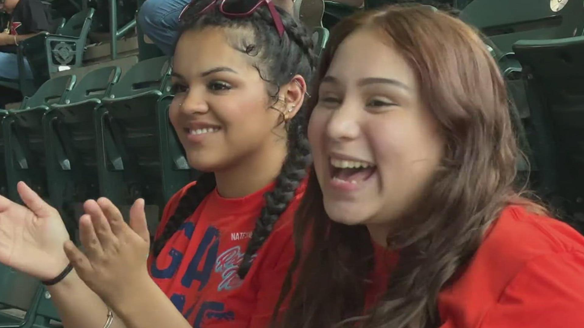 Nate Gonzalez said he was happy to see the foster kids and teens enjoying the adventure of heading on the road trip and catching the Astros game.