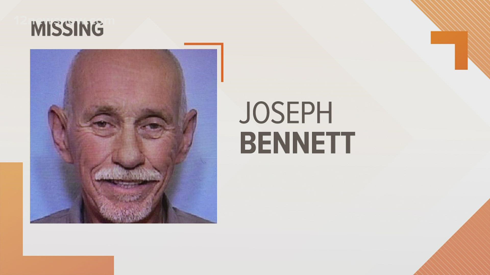 Joseph Bennett suffers from dementia. If you have seen him, you're asked to call the sheriff's office.