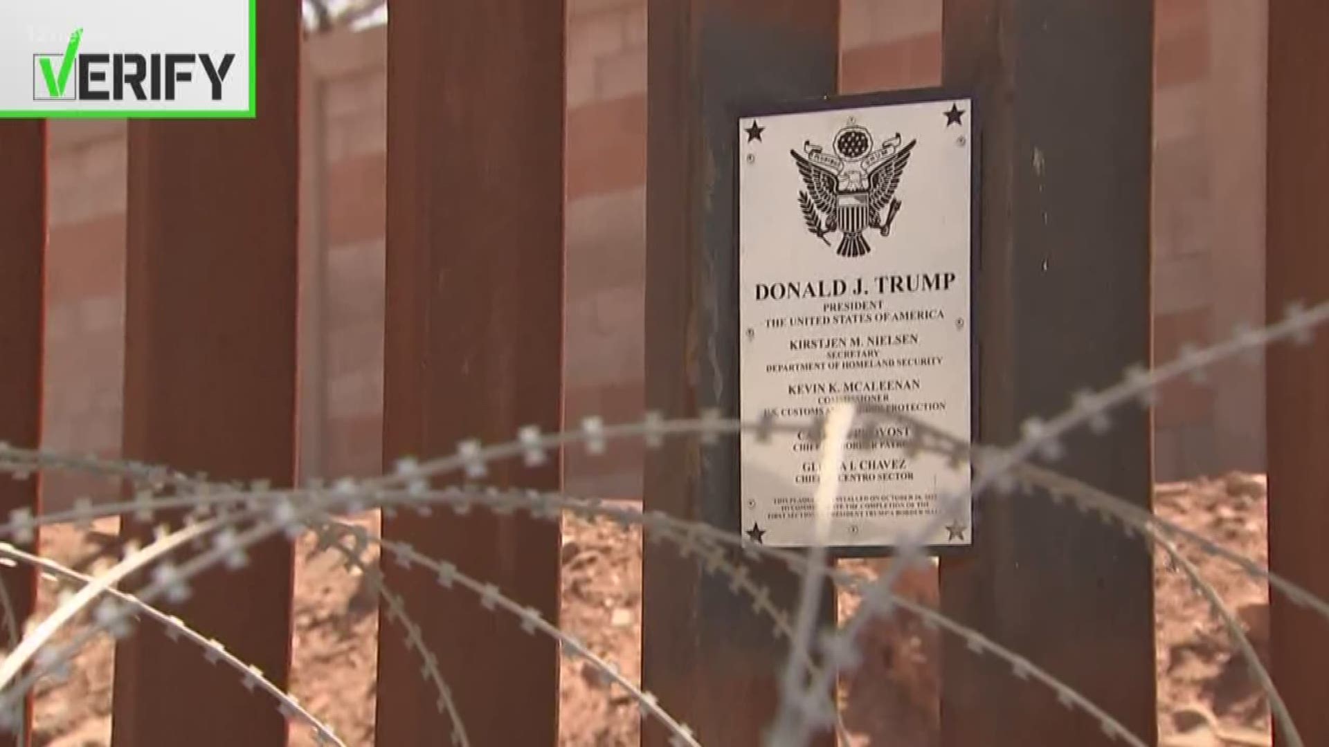 We're verifying Trump's comments on a border wall and immigration during his visit to the U.S.-Mexico border in Calexico.
