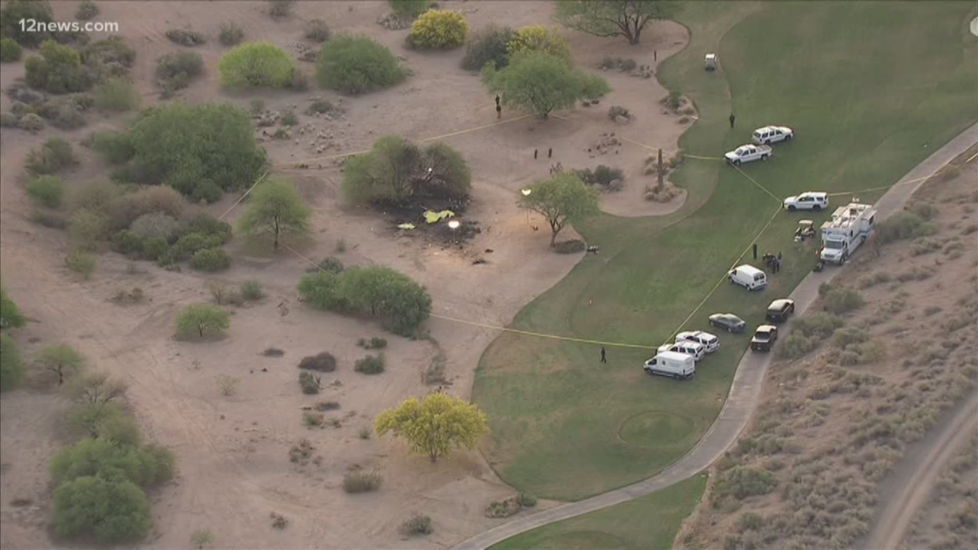 The plane has been identified as a Piper PA24 that had just taken off from runway 3 at the Scottsdale Airpark. Officer Watts says none of the people on the plane survived the crash.