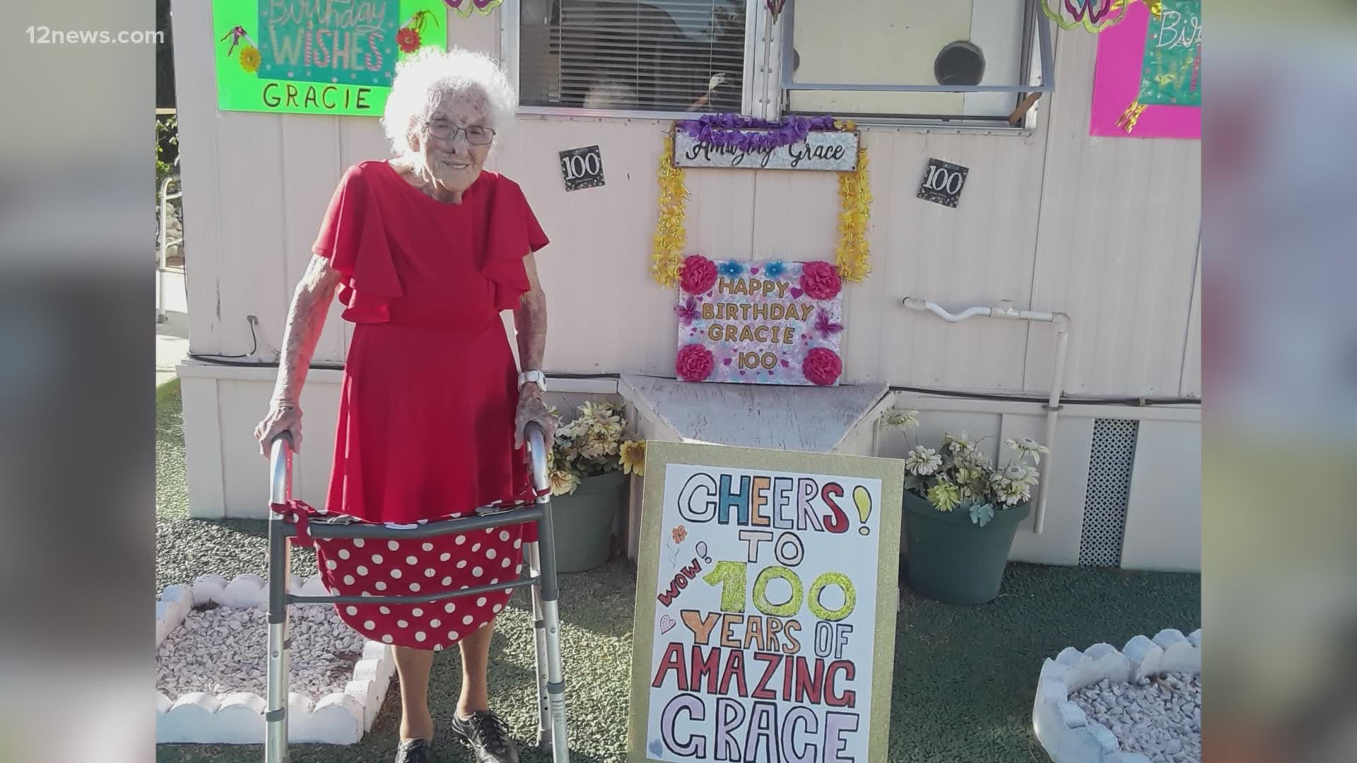 Parade Held For Valley Woman Celebrating A Century Of Life Kens5 Com