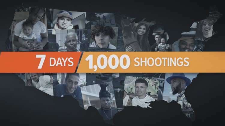 7 days and 1,000 shootings in America
