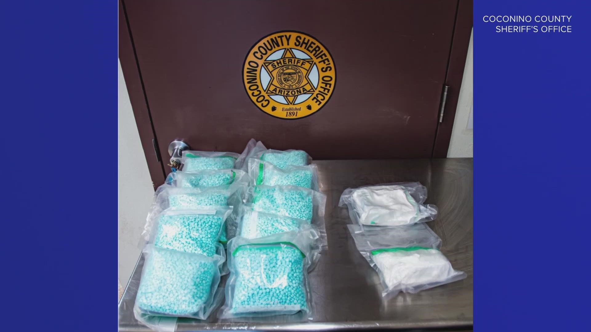 The Coconino County Sheriff's Office said that the drugs were seized from a California resident who was driving to Phoenix.