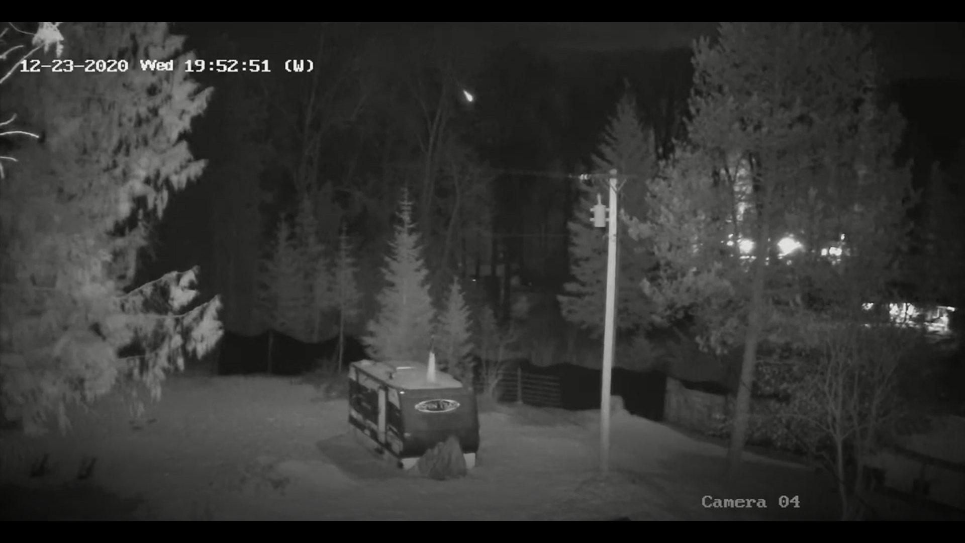 A KREM viewer sent in this video of a meteor falling just north of Sandpoint. The video was captured by his mother's security cameras.