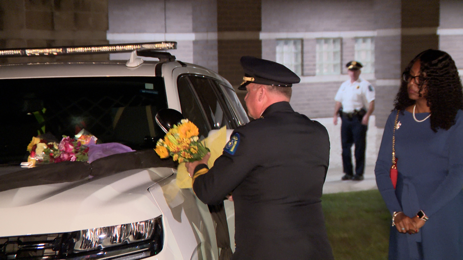 Officer David Lee, an 18-year veteran of the force, was hit by a car at about 8:30 a.m. while responding to a crash involving an off-duty Ferguson firefighter.