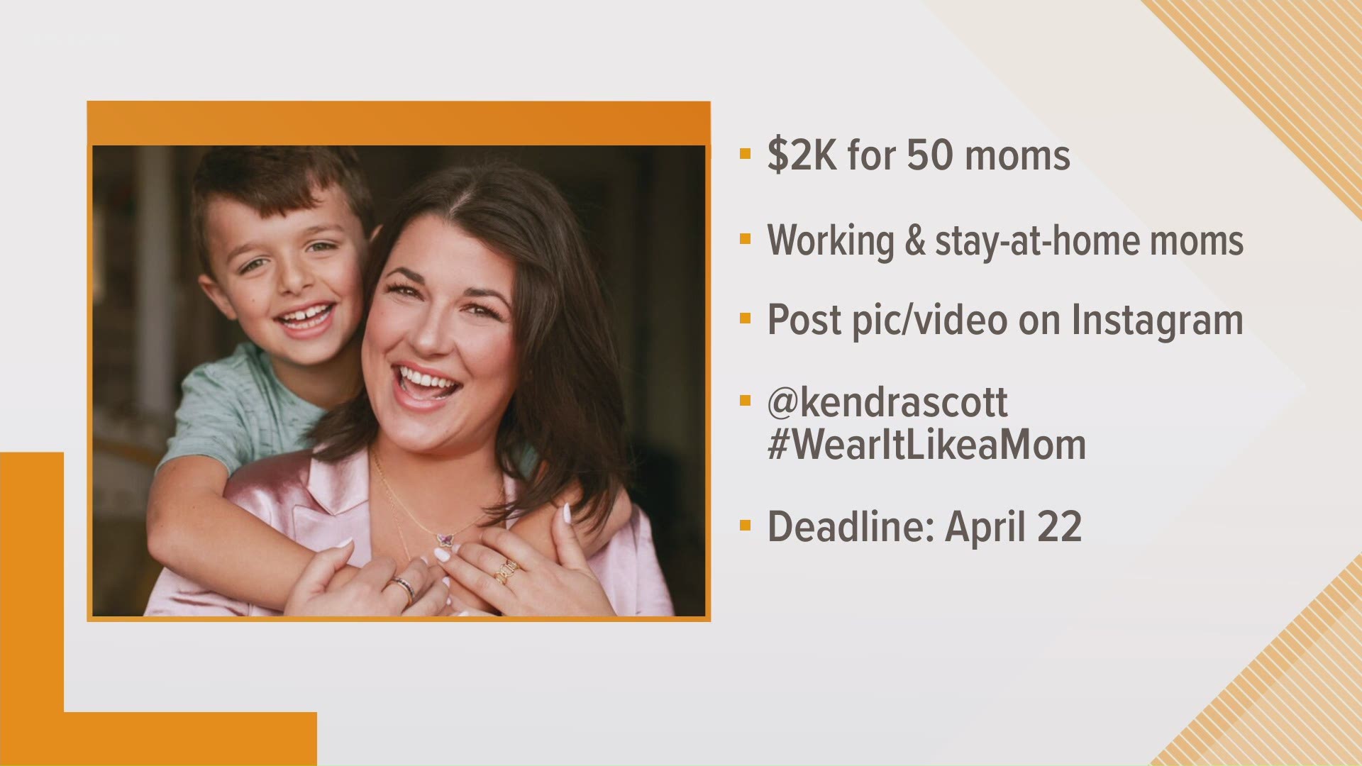 Moms have until April 22 to apply for the gift.