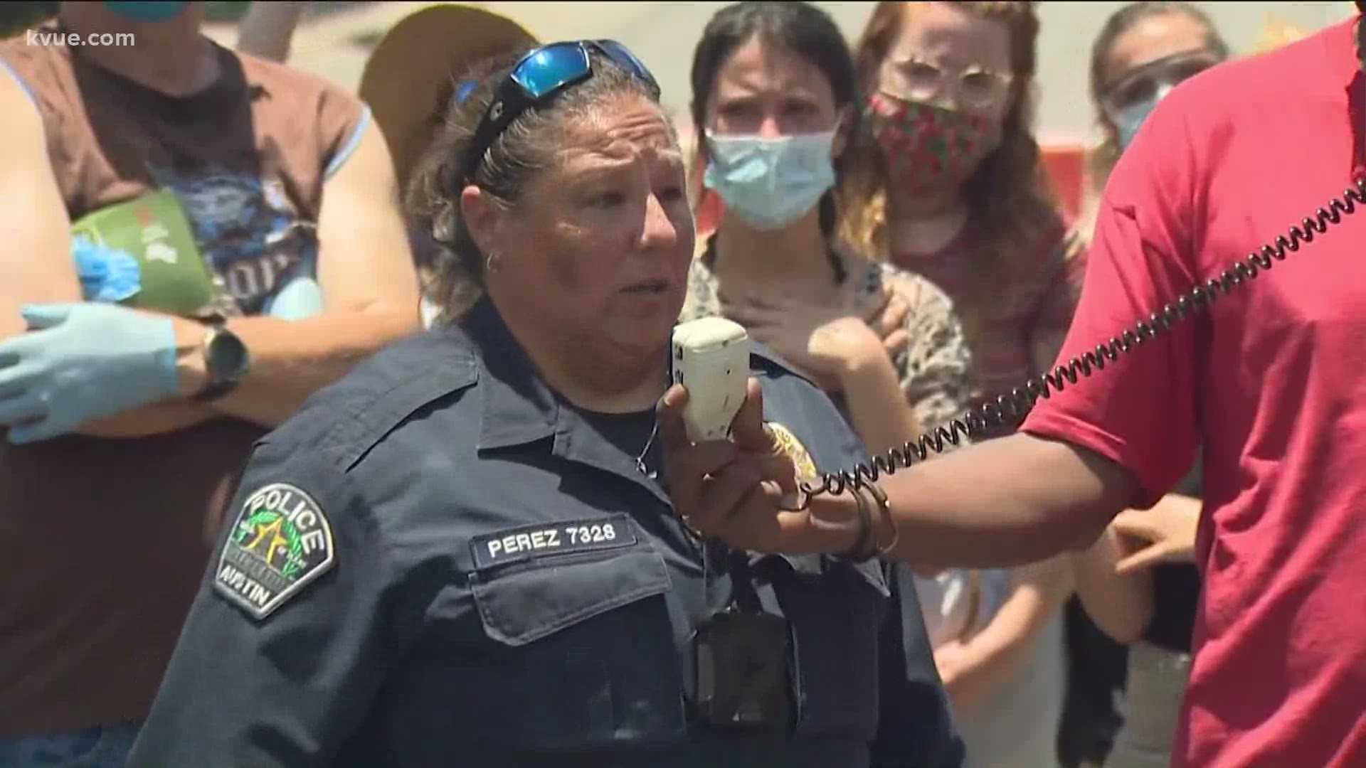 Bryce Newberry spoke with an Austin police officer who said she can see both protesters' point-of-view and the police's side.