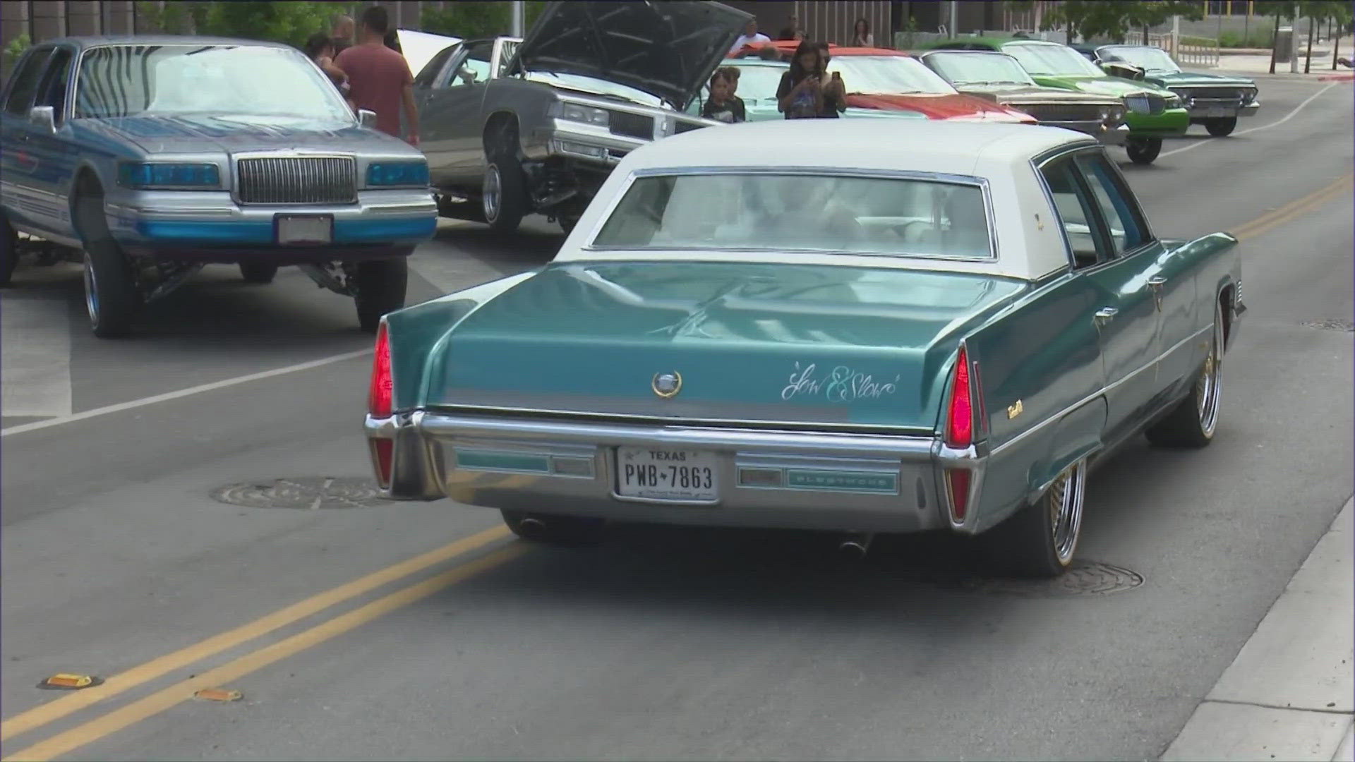 Sunday's cruise coincided with free admission at the inaugural Lowrider Legacy Exhibit at the Bullock Texas State History Museum.