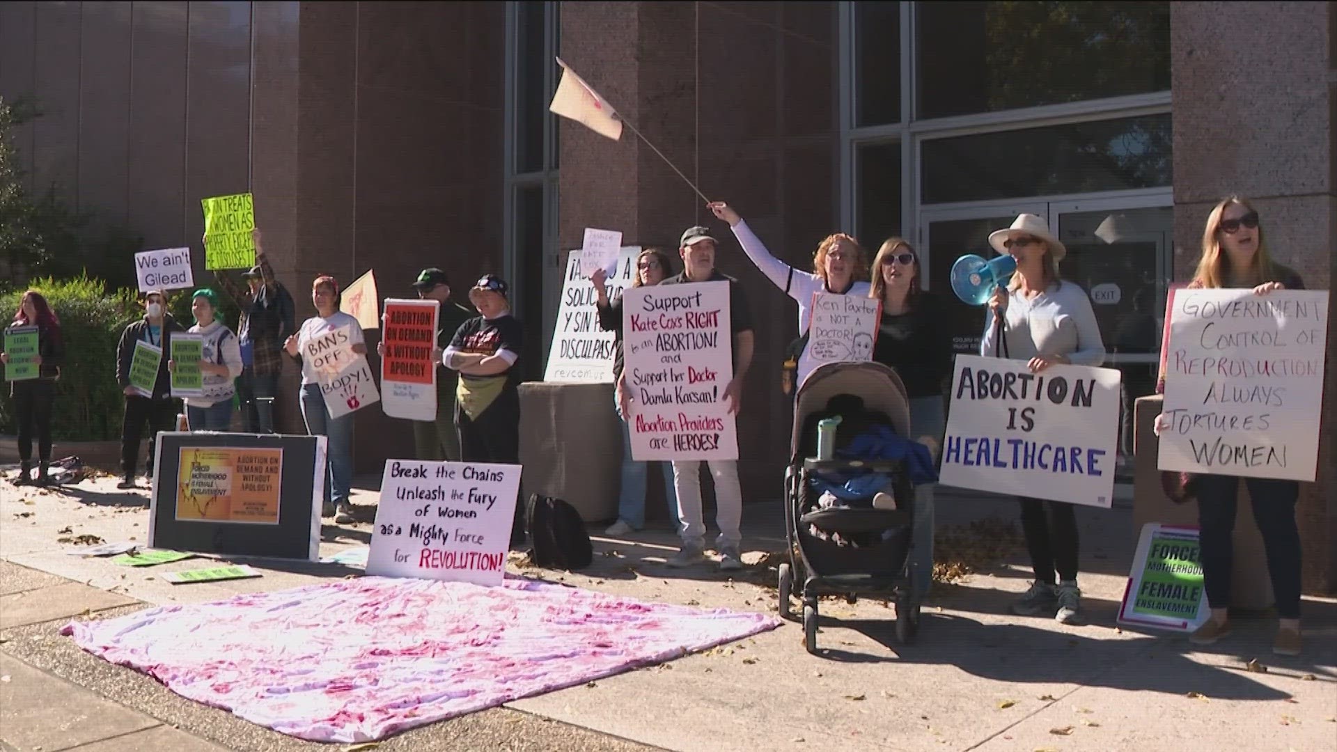 Abortion rights supporters rallied in support of Dallas woman Kate Cox, who is asking for an emergency abortion. They addressed Texas Attorney General Ken Paxton.