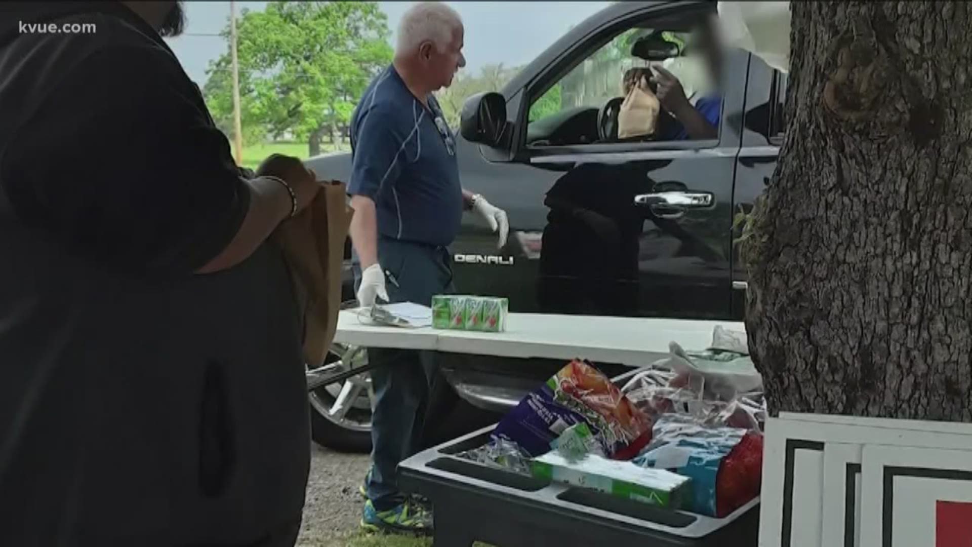 The drive-thru is running Monday-Friday from 11 a.m. to 2:30 p.m. at 987 N SH 95, Bastrop, TX. They'll also be passing out lunches throughout the county.