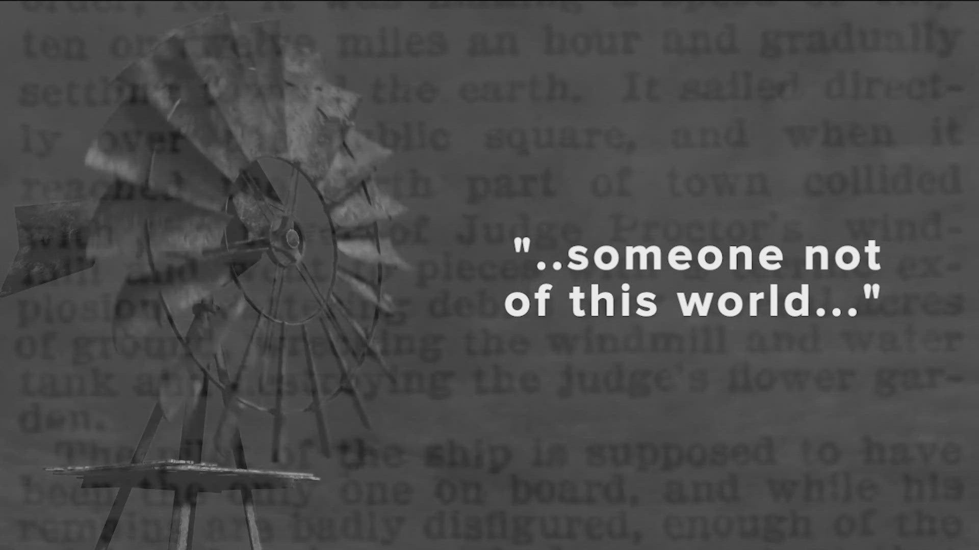 The strange occurrence is alleged to have happened in the town of Aurora, in the farmlands of North Texas.