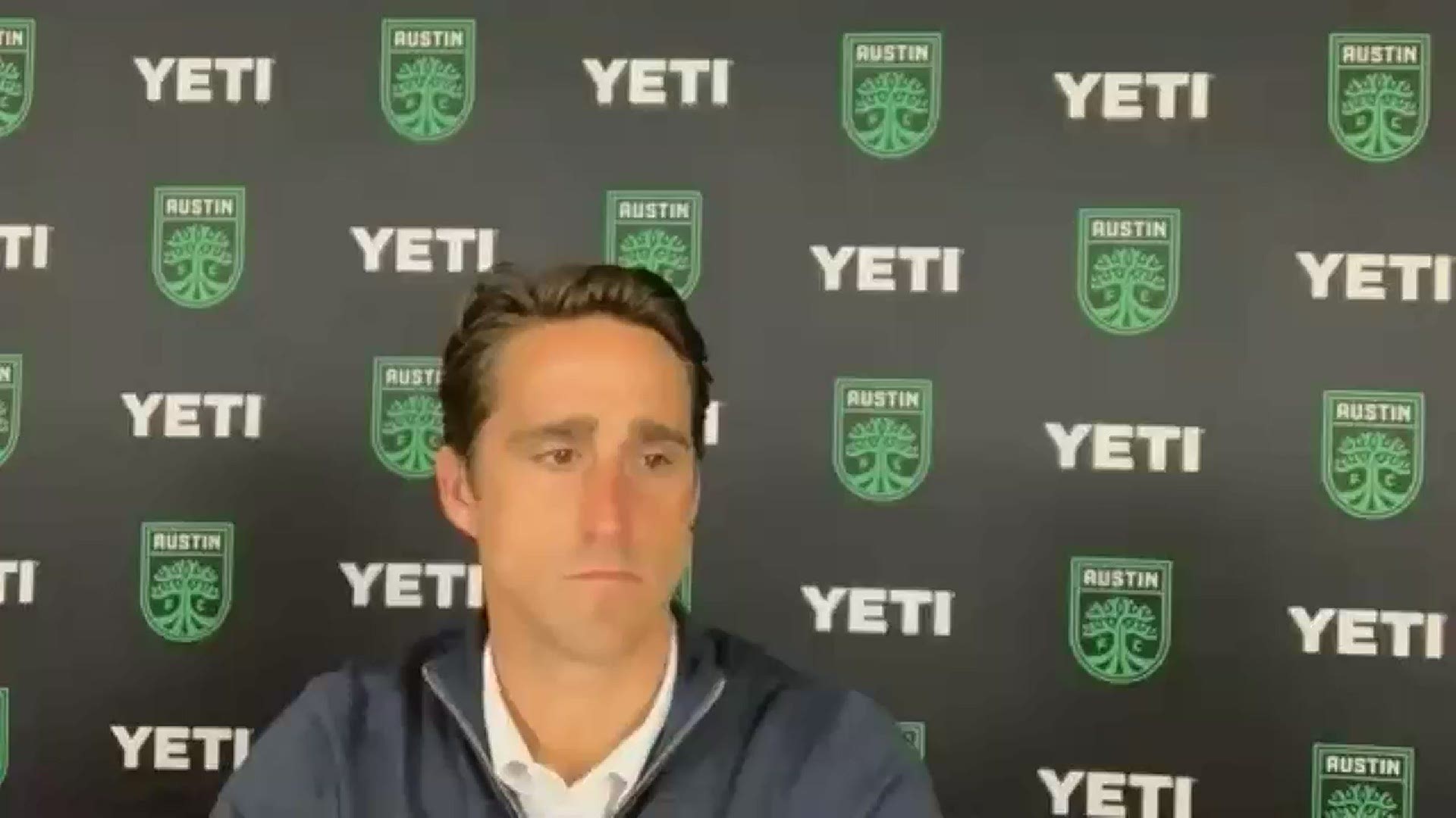 Austin FC head coach Josh Wolff speaks with the media after the club's 0-0 draw on the road against Seattle Sounders FC.
