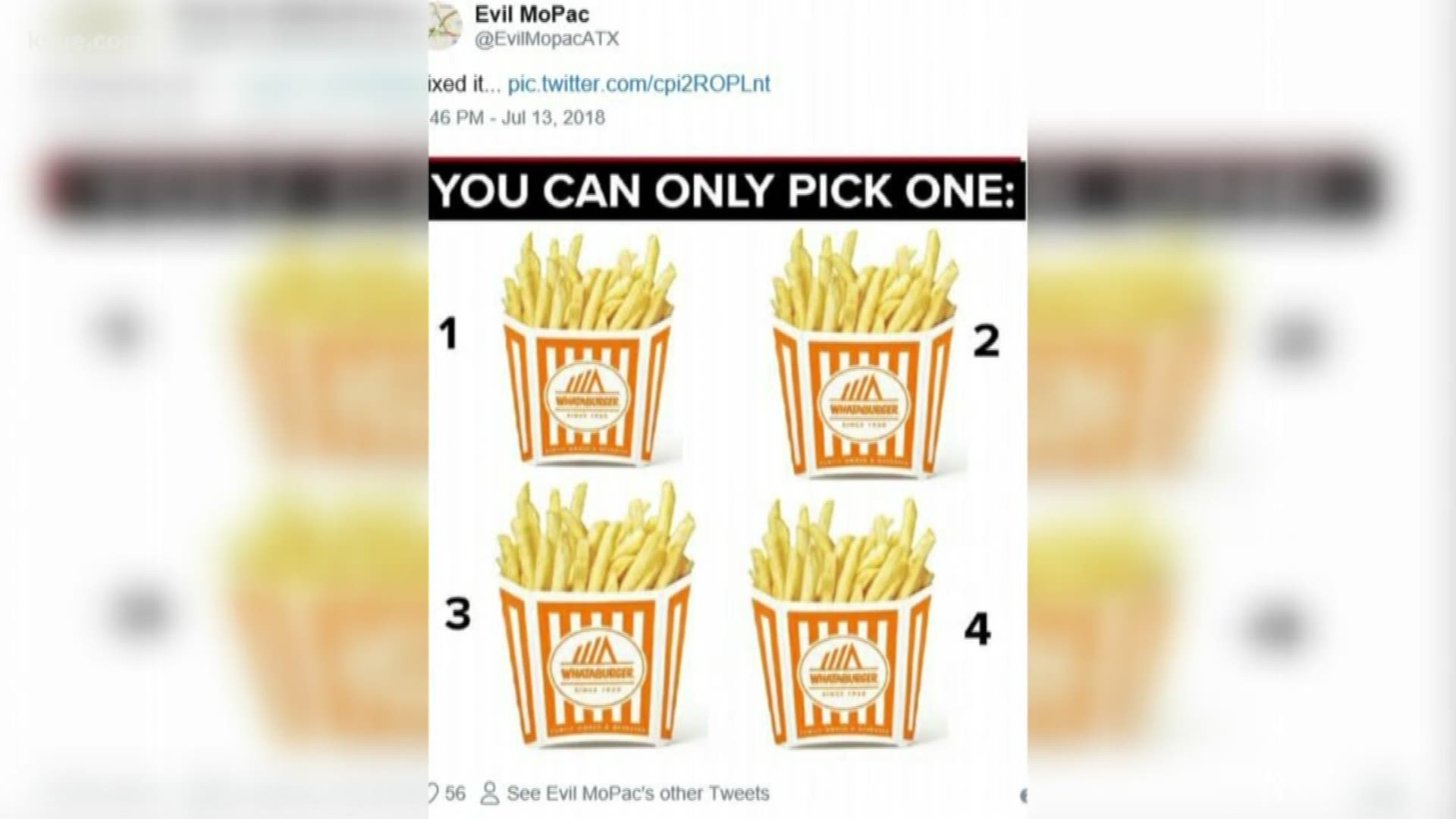 Evil MoPac fixed our #NationalFryDay graphic with the most clear, obvious Texan answer. 