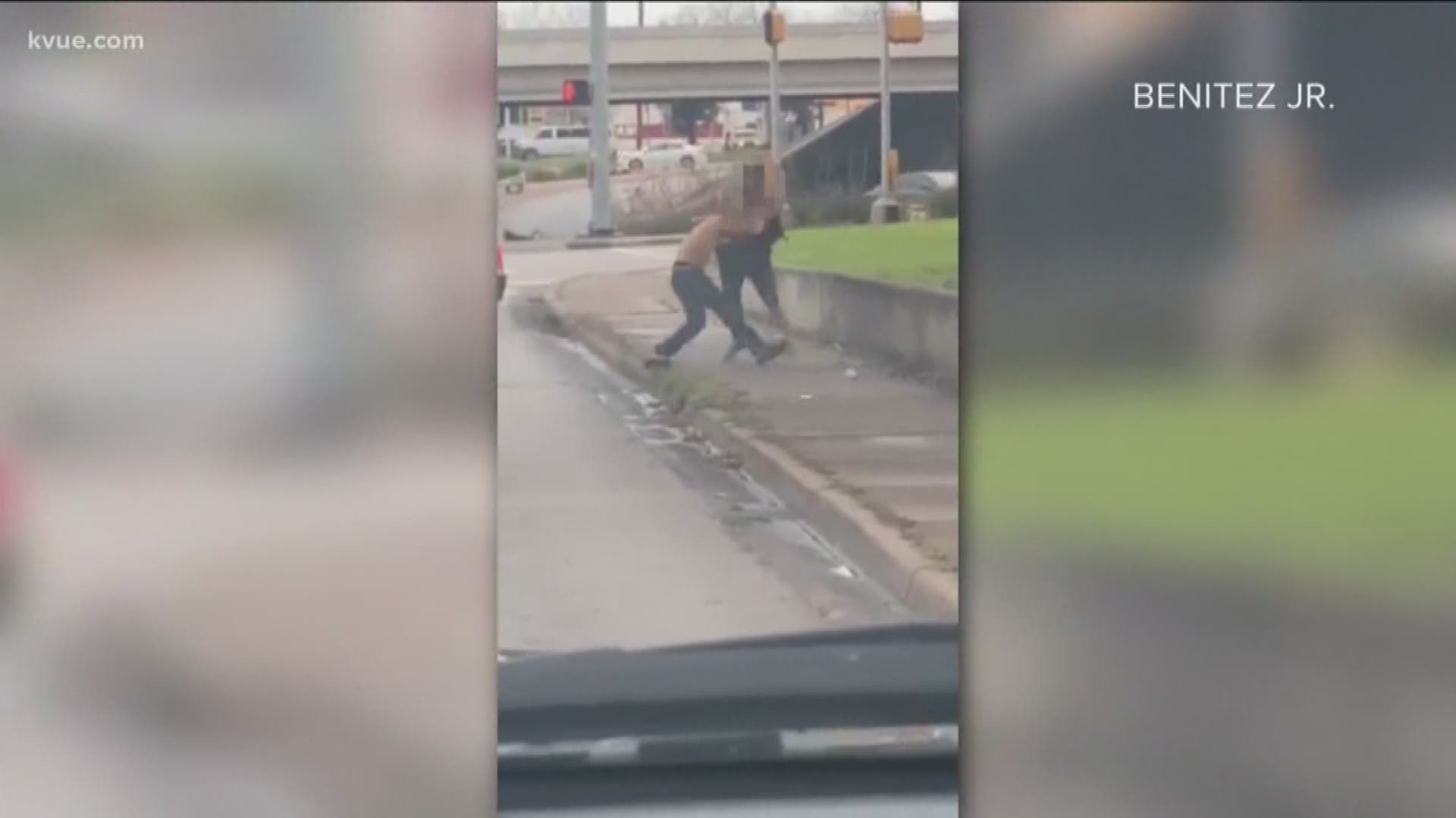 A driver recorded video of two men fighting on the side of the road near Rundberg and the I-35 frontage road. And that wasn't the only road rage incident caught on camera this week.