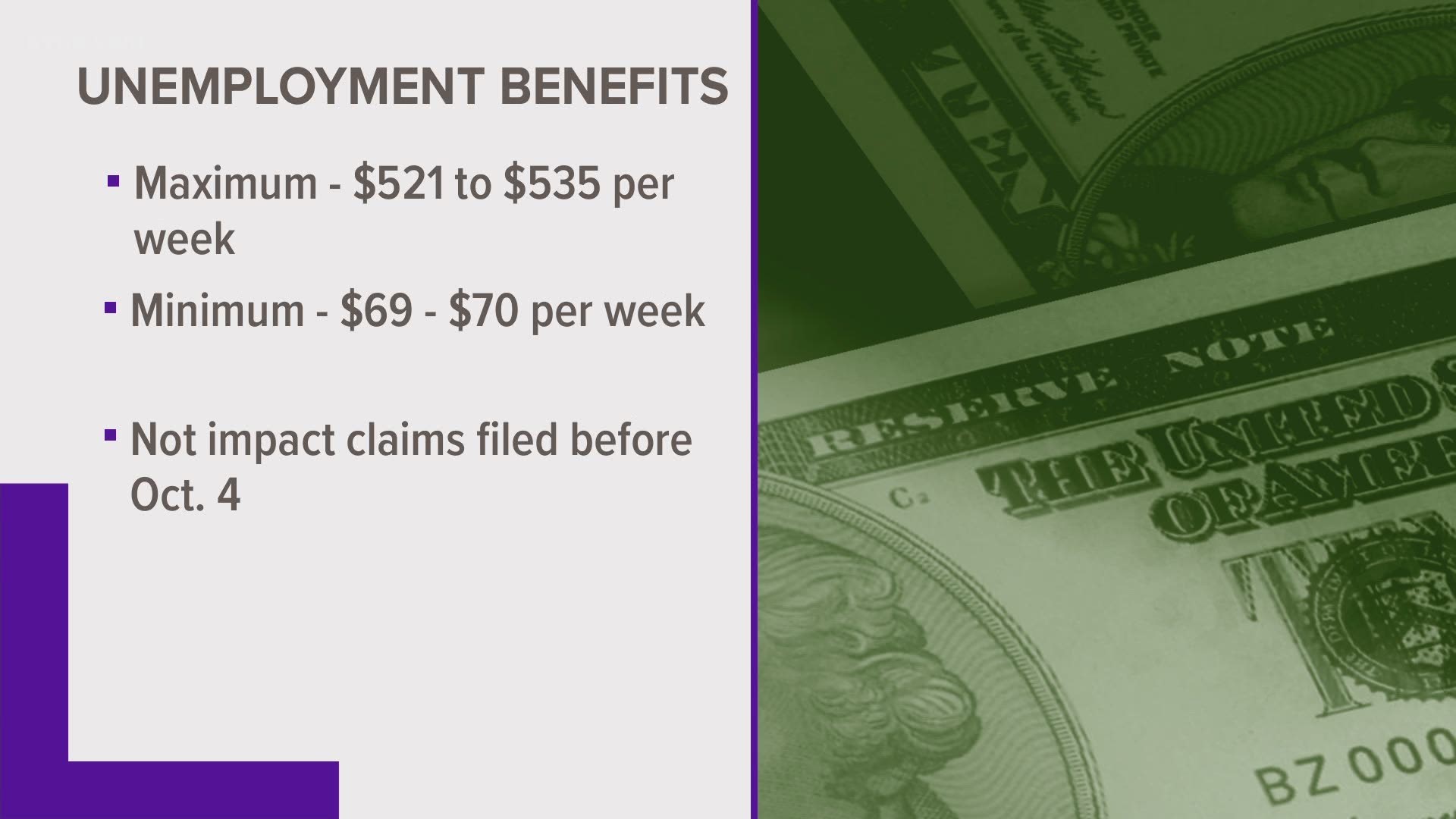 Those who lose their job after Oct. 4 may get more money than those out of work now.