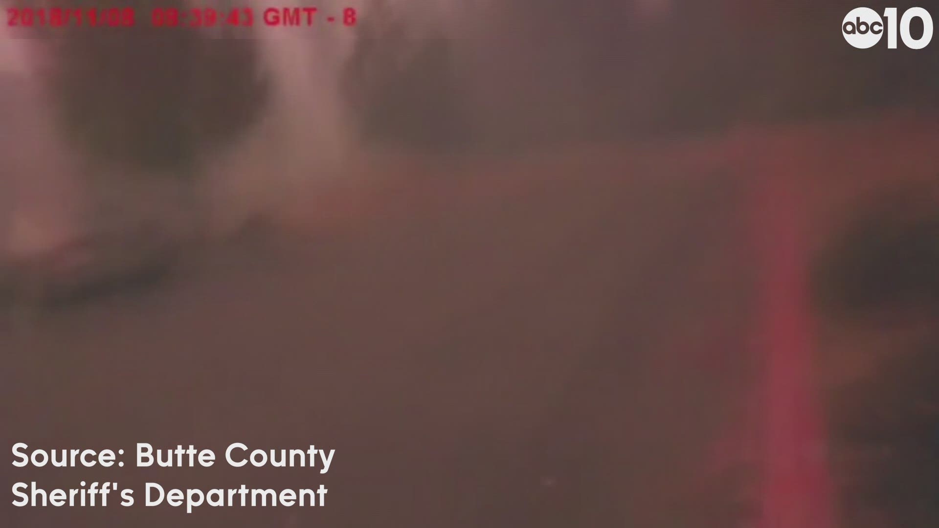 The intense body camera footage of the Camp Fire from the Butte County Sheriff's Office was released on Thursday.(WARNING: This footage may be disturbing to some viewers).
