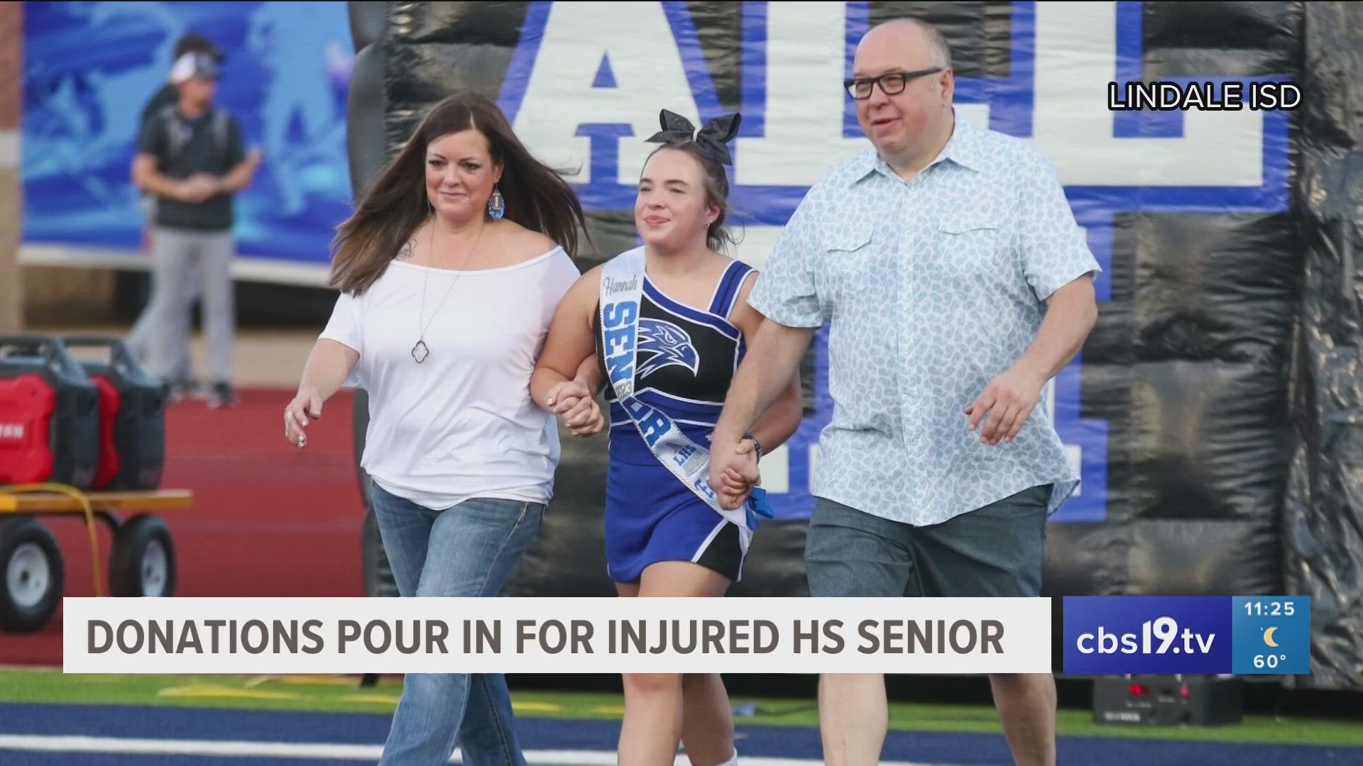 East Texas community continues to support Lindale senior recovering from skiing accident.