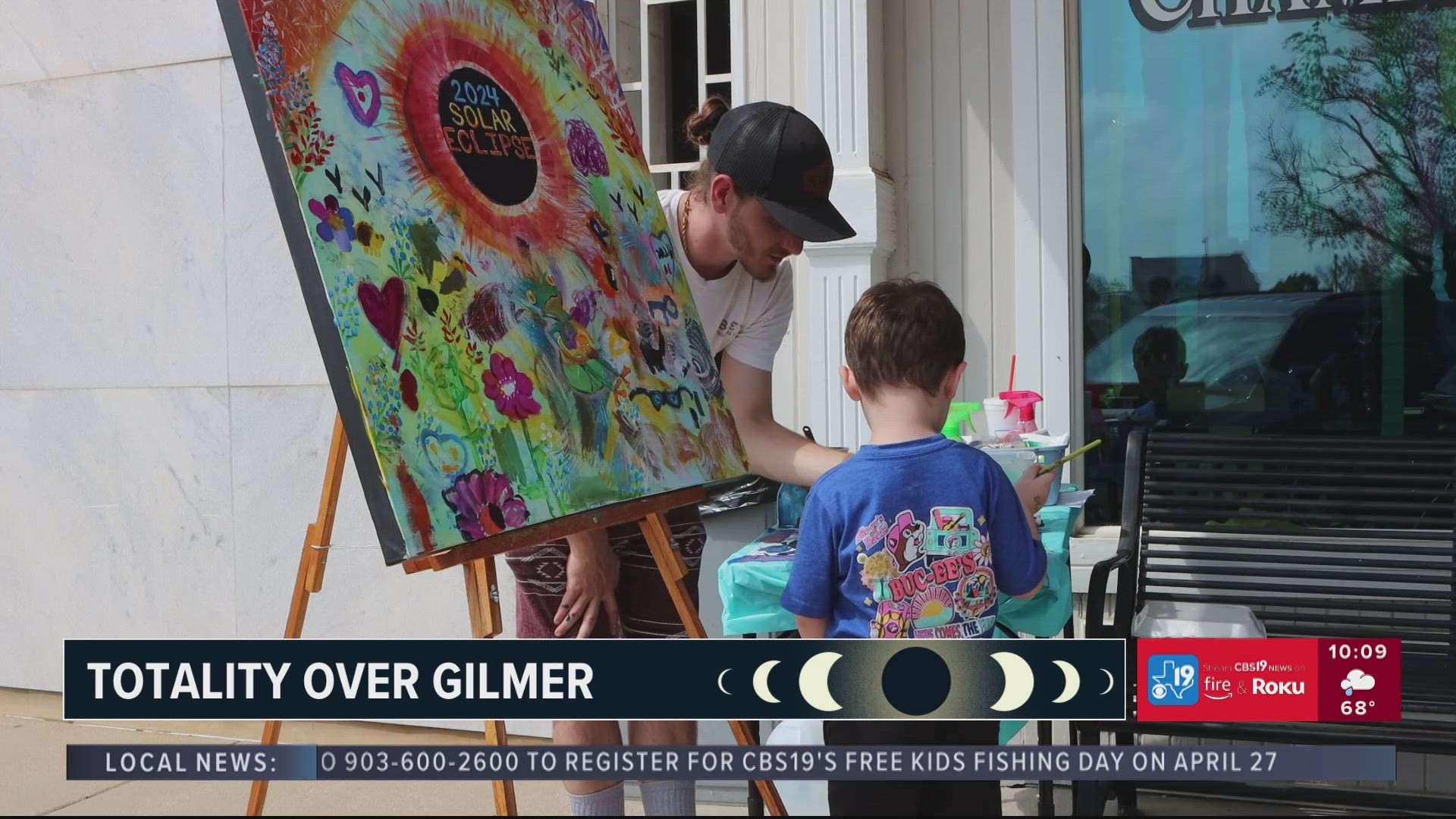 The City of Gilmer hosted their watch party at the Gilmer Civic Theatre.