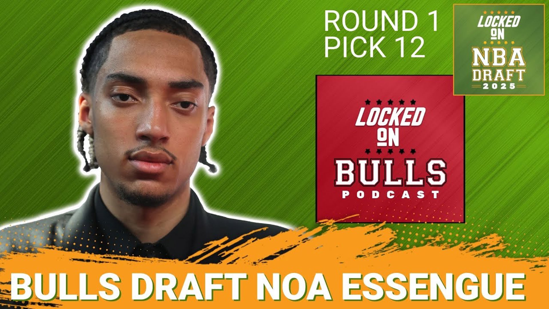 With the No. 12 Pick in the NBA Draft, the Chicago Bulls select Noa Essengue. Doug Branson and Locked On Bulls host Haize break down the selection.