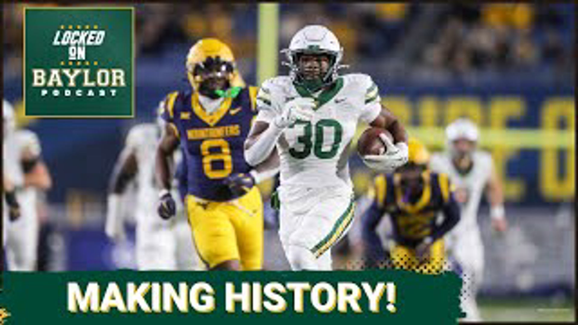 For the first time ever, the Baylor Bears have won a football game in Morgantown, and they did it in style. The Bears used 4 touchdowns from Bryson Washington!