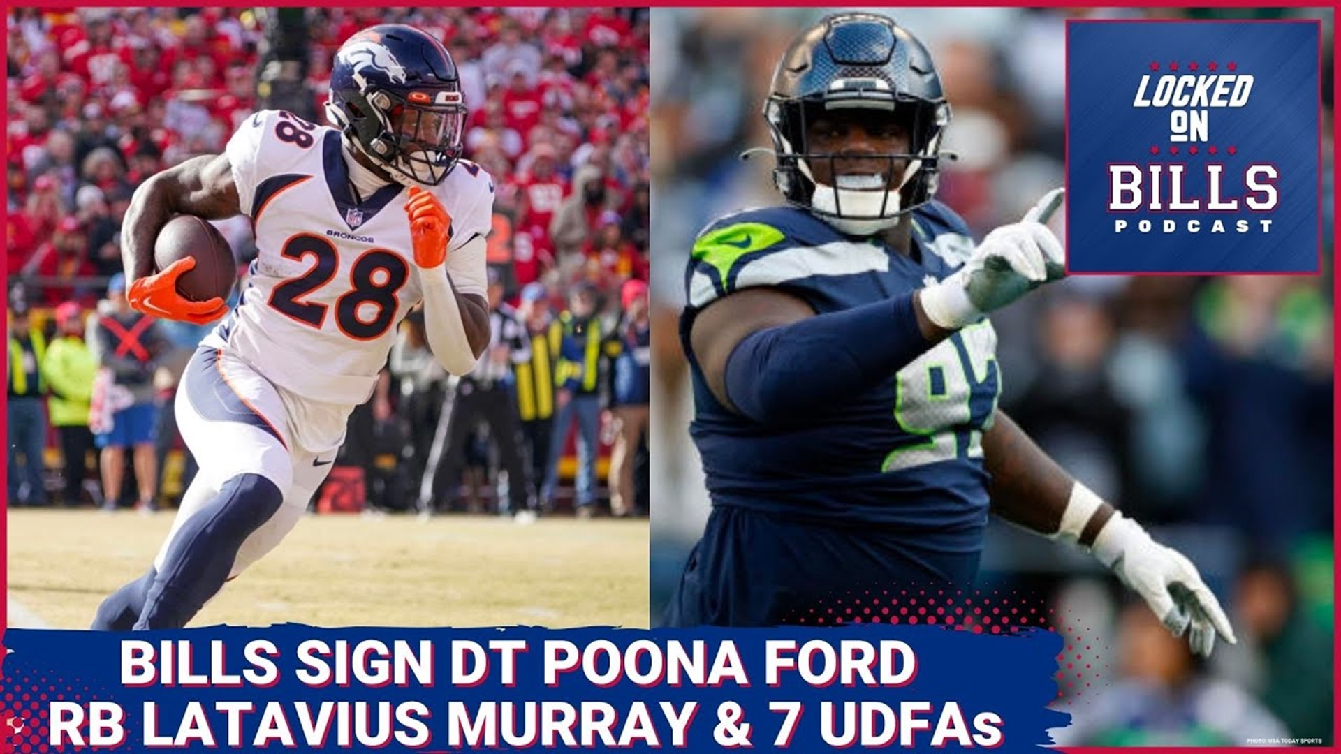 Buffalo Bills sign DT Poona Ford, RB Latavius Murray and 7