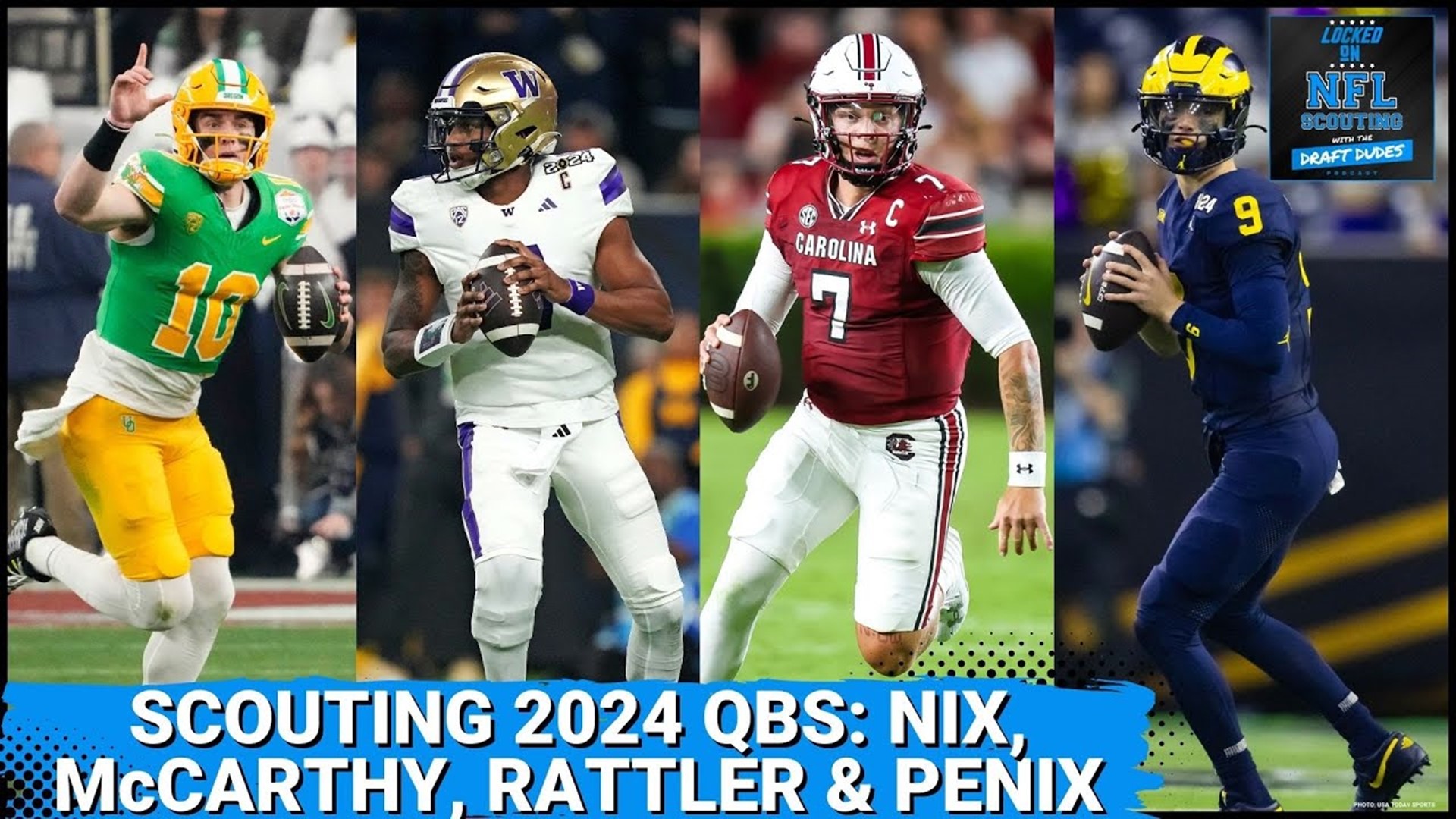 Michael Rattler A 2024 NFL Draft QB Scouting Discussion on JJ McCarthy, Bo Nix, Michael ...