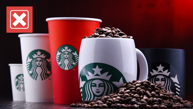 Viral video claims all Starbucks hot cup sizes hold the same amount of liquid. That’s false.