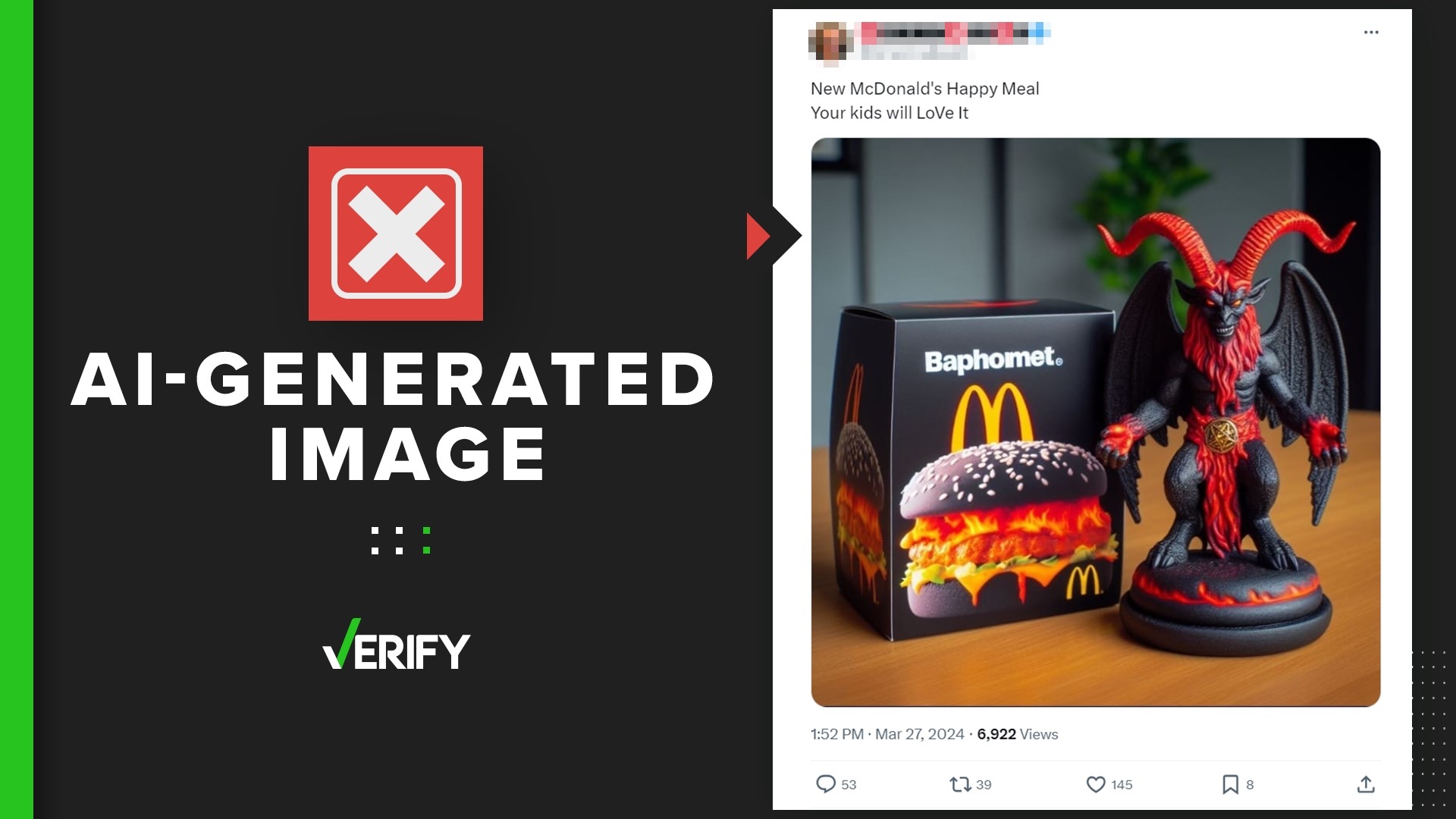 Images claiming to show satanic-themed Happy Meals and children’s clothing at McDonald’s and Target were made using generative artificial intelligence.